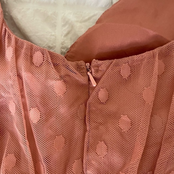 ASOS pink dot chiffon mini dress - Picture 9 of 10